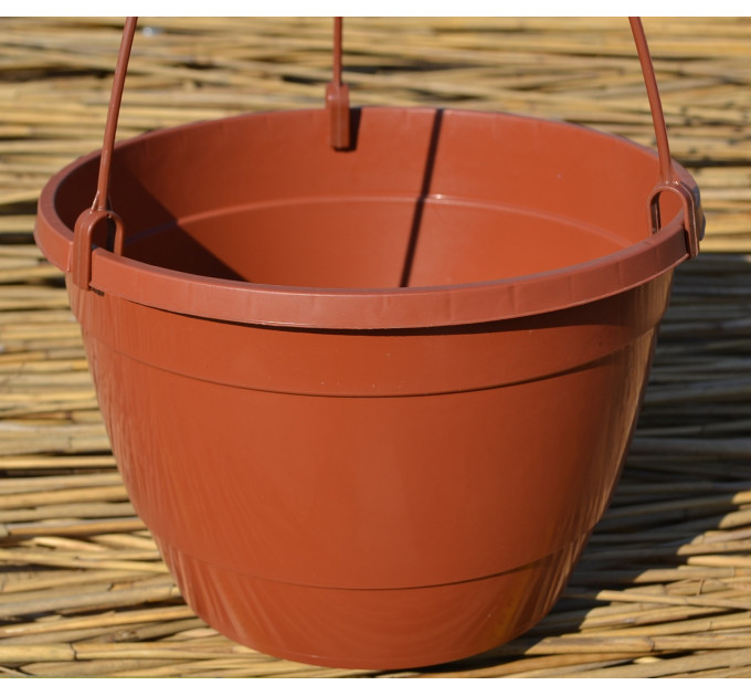 Горшок подвесной 5,4 л с крючком (25*16) терракот Украина