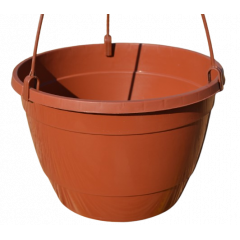 Горшок подвесной 5,4 л с крючком (25*16) терракот Украина