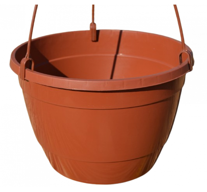 Горшок подвесной 5,4 л с крючком (25*16) терракот Украина