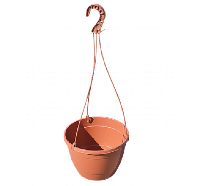 Горшок подвесной 2,5 л с крючком (20*12,5) терракот Украина