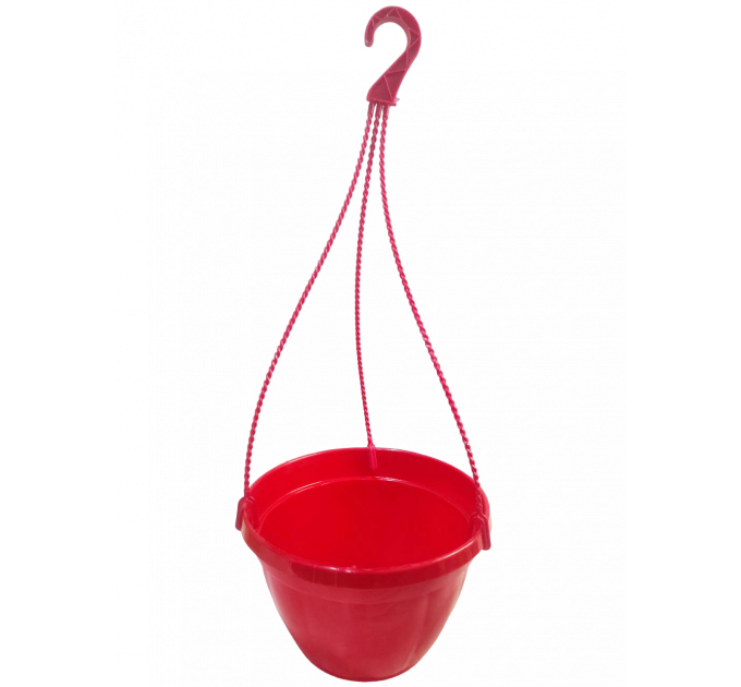 Горшок подвесной 3.7 л с крючком (22*14) малиновый Украина