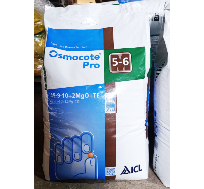 Добриво Osmocote (Осмокот) Pro 5-6 м 25 кг 19+9+10+2MgO+Te