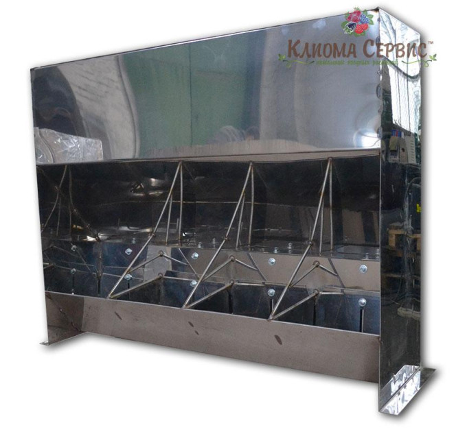 Годівниця для свиней, IV-секційна із харчвої нержавійки, марка 304