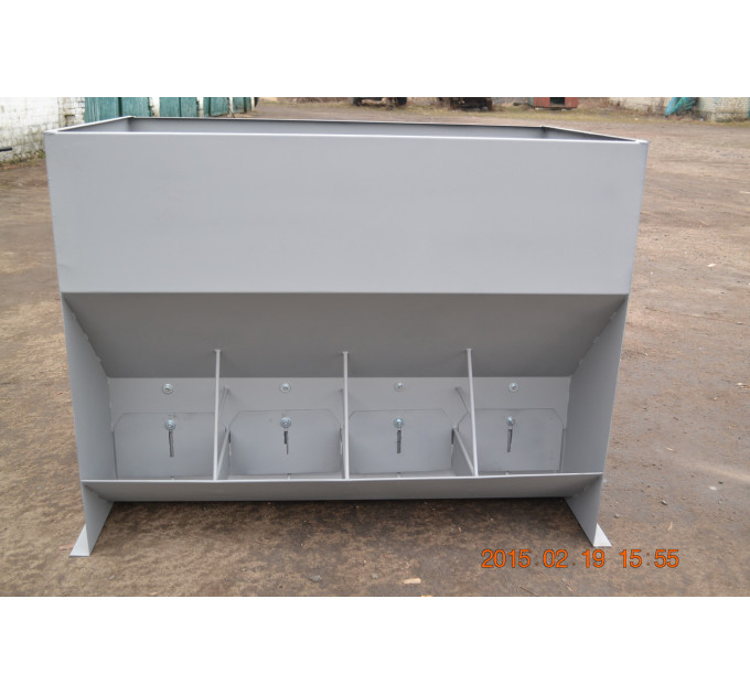 Кормушка для свиней бункерная 4 секции 15-30 голов 280 л