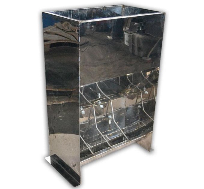 Кормушка для поросят весом 10-50 кг на доращивание 4 секции (нержавейка)