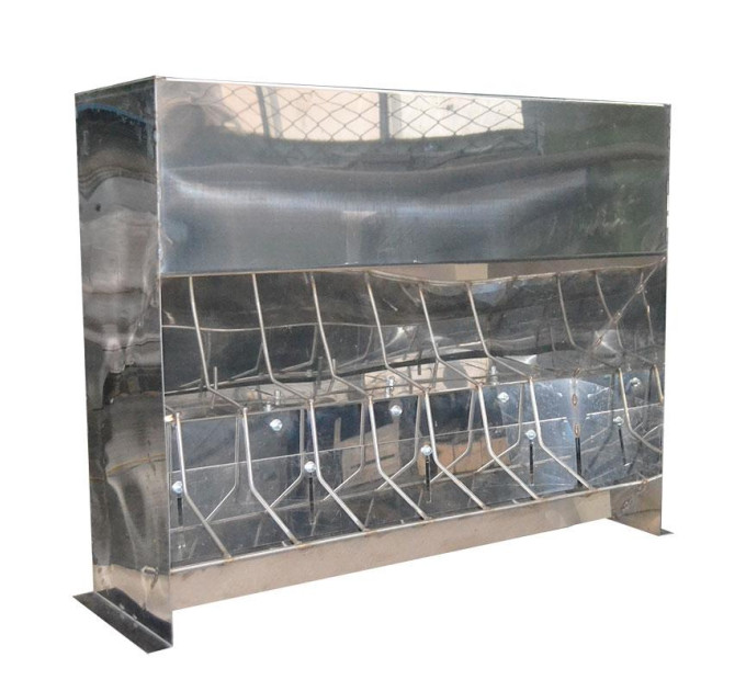 Кормушки для поросят (от 10 - 50 кг) для доращивания 8 секции (нержавейка)