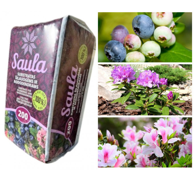 Торфяной субстрат для голубики и рододендронов SAULA, 200 л