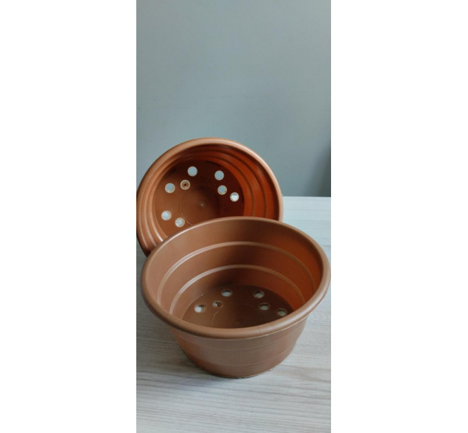 Горшки-миски для хризантем 2.4 л (20*9,5) Украина, теракот