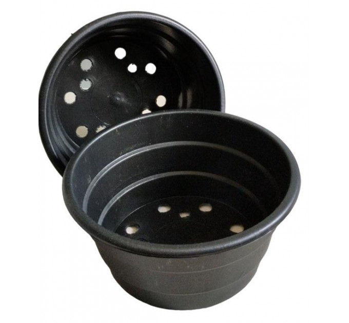 Горшки-миски для хризантем 2.4 л (20*9,5) Украина, черный