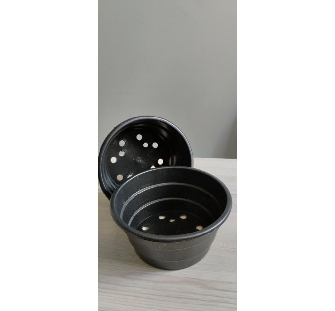 Горшки-миски для хризантем 2.4 л (20*9,5) Украина, черный