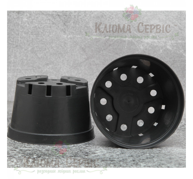 Горшки Kloda миски для хризанте 3 л (20*12,7) м, чорные
