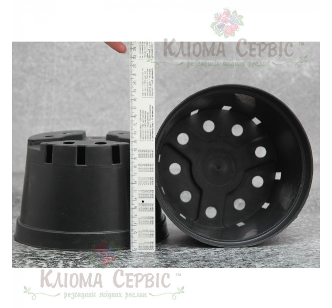 Горшки Kloda миски для хризанте 3 л (20*12,7) м, чорные