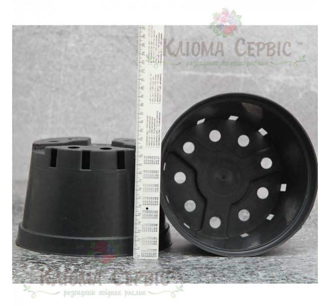 Горшки Kloda миски для хризанте 3 л (20*12,7) м, чорные