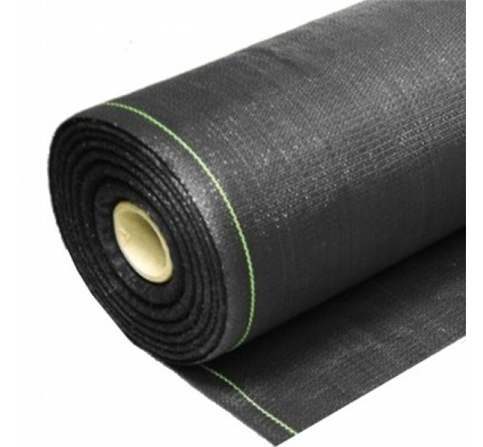 Агроткань Marma 100г/кв.м 2.10 м*100 м черная, зеленые полоски