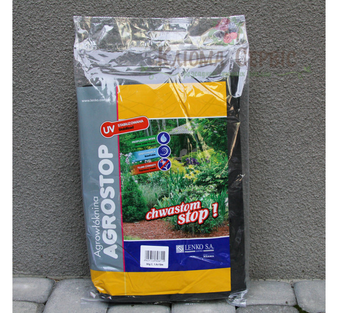 Агроволокно Marma Agrostop 50г/кв.м 1.6 м*5 м черное в пакете