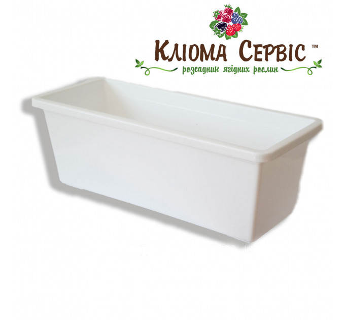 Балконный ящик для цветов, 40 см БЕЛЫЙ