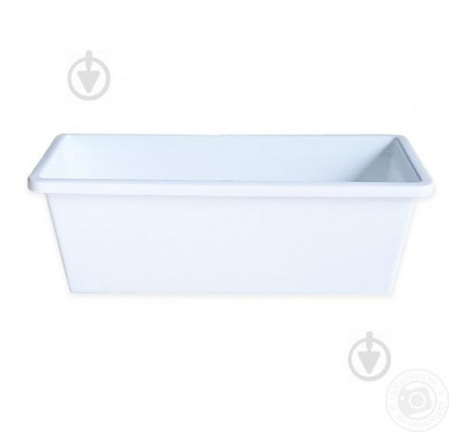 Балконный ящик для цветов, 40 см БЕЛЫЙ