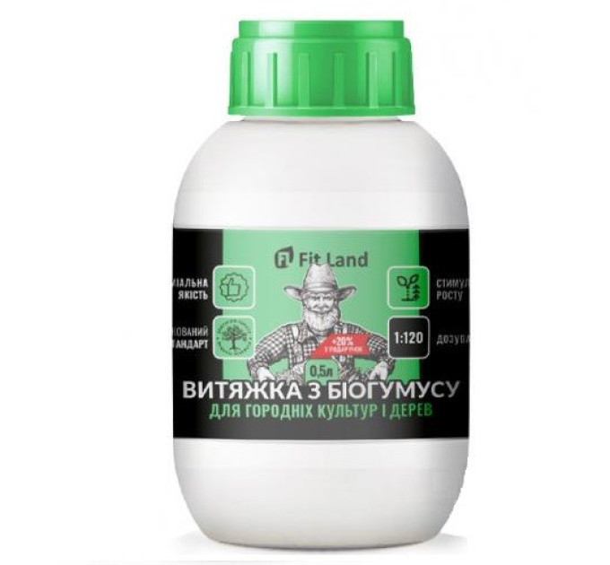 Вытяжка из биогумуса Fit Land для садовых и огородных культур, 0.6 л