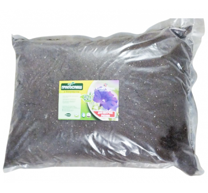 Грунт для цветущих растений с биогумусом, 20 л