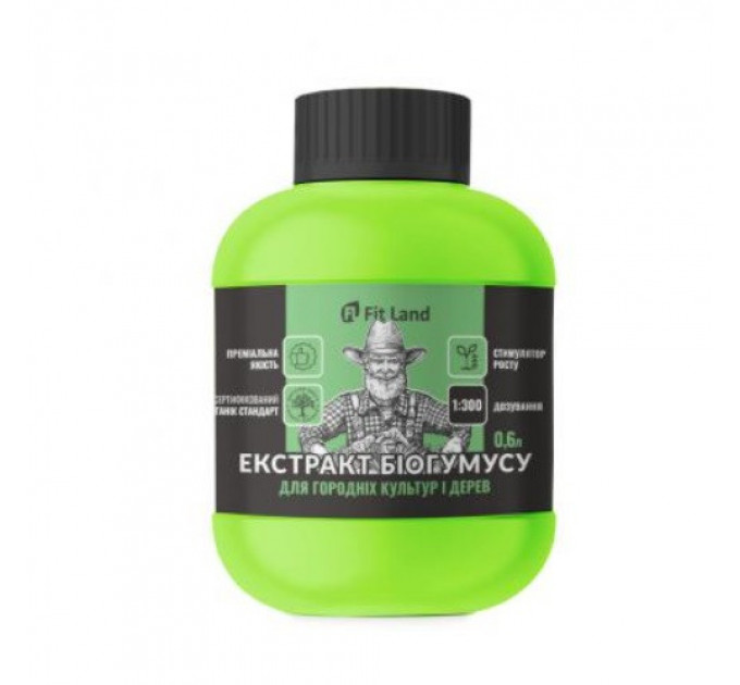Экстракт биогумуса для огородных культур и деревьев 0.6 л, Fit Land