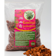 Камни декоративные оранжевые, 0,5 кг