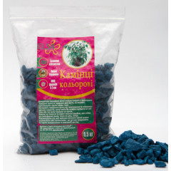 Камни декоративные синие, 0,5 кг