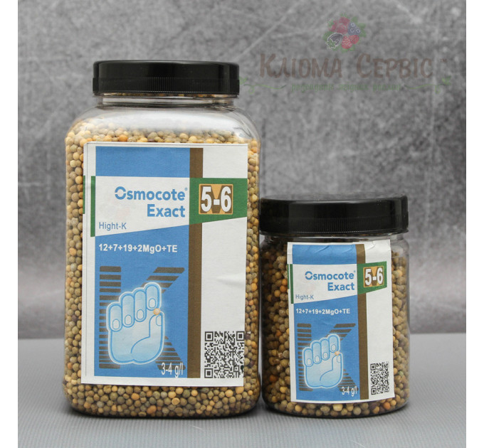 Удобрение Osmocote Exact High-K 5-6 м, 12+7+19+Te, 250 гр ПЭТ