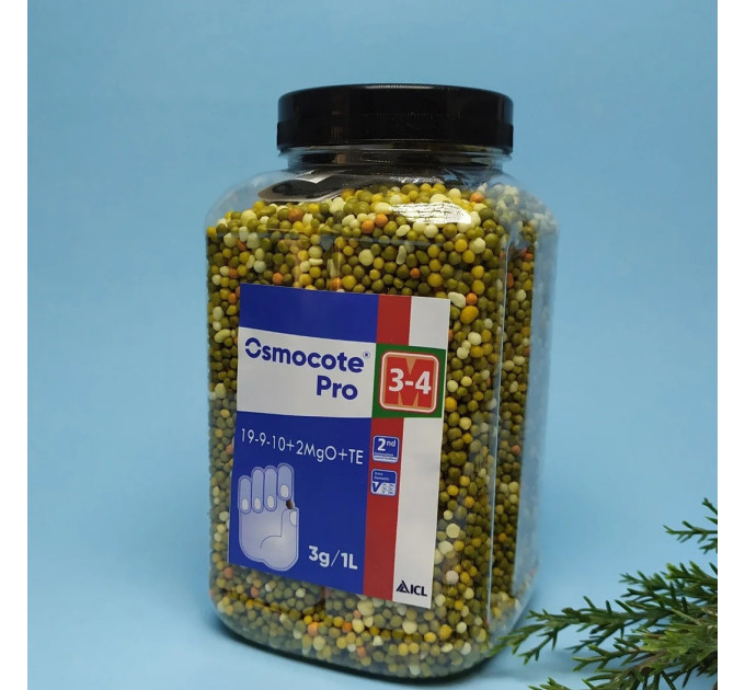Удобрение Osmocote (Осмокот) Pro 3-4 м, 250 гр (пэт банка) 19+9+10+2MgO+Мikro