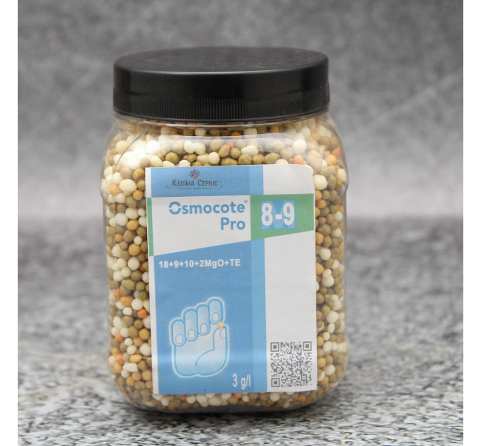 Удобрение Osmocote Pro 8-9 M 18+9+10+2MgO+Te, 1 кг ПЭТ