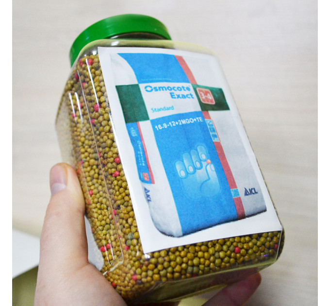 Удобрение Osmocote Exact Standard 16+9+12+2Mg+Te 3-4 М, 1 кг ПЭТ банка