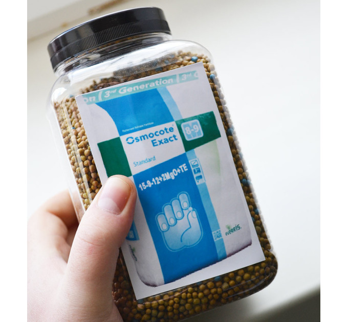 Удобрение Osmocote Exact Standard 8-9 м 15+9+11+2Mg+Te, 1 кг (пэт банка)
