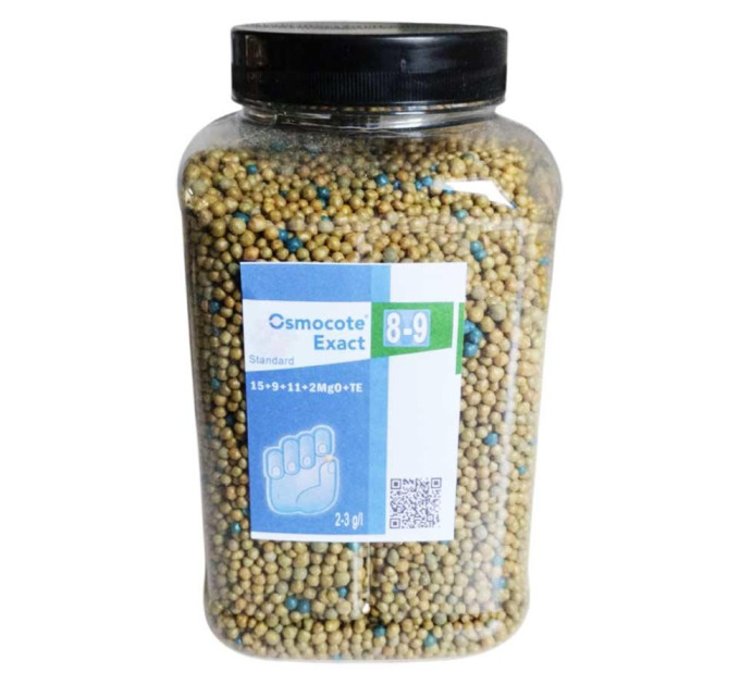 Удобрение Osmocote Exact Standard 8-9 м 15+9+11+2Mg+Te, 1 кг (пэт банка)