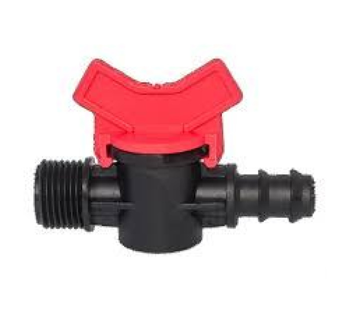 Стартовый кран резьба внешняя 1/2" на капельную трубку