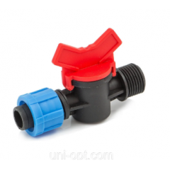 Стартовый кран резьба внешняя 1/2" на капельную ленту Стартовый кран резьба внешняя 1/2" на капельную ленту