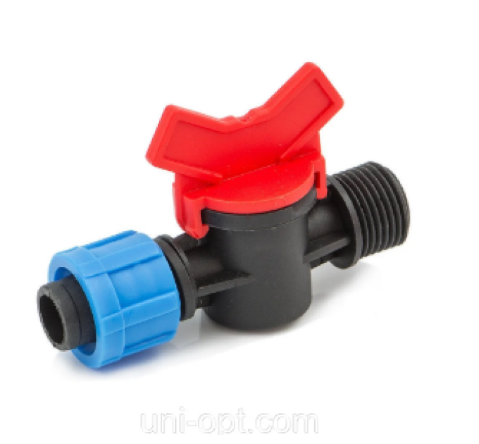 Стартовый кран резьба внешняя 1/2" на капельную ленту