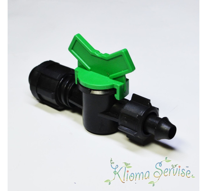 Миникран с резинкой и поджимом для капельной ленты