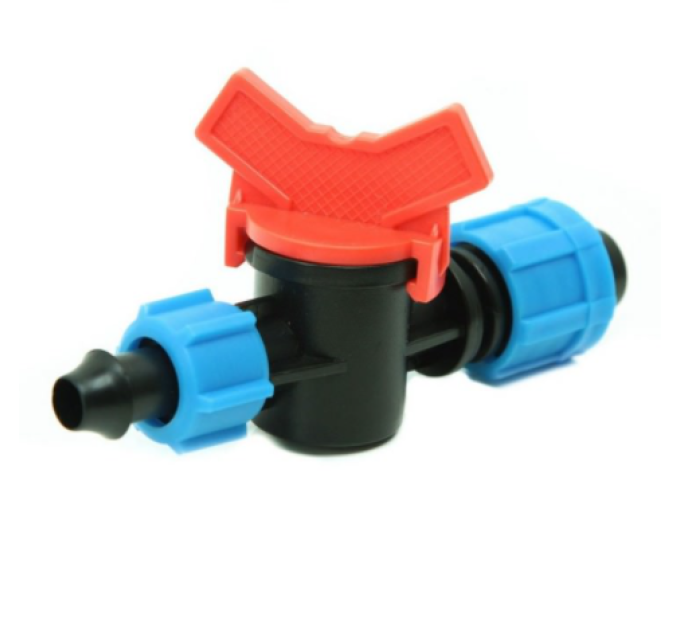 Миникран с резинкой и поджимом для капельной ленты