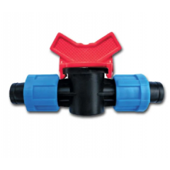 Кран проходной для капельной ленты 16 мм