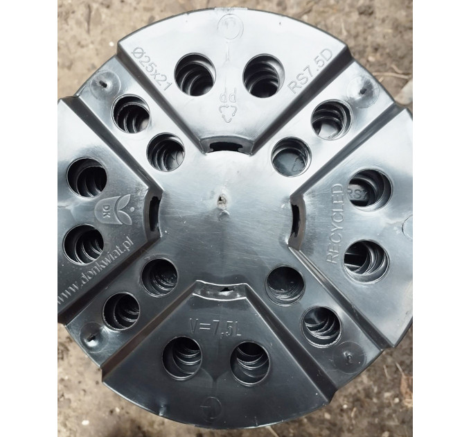 Горшок круглый 7.5 л 25*21, Donkwiat RS7.5R