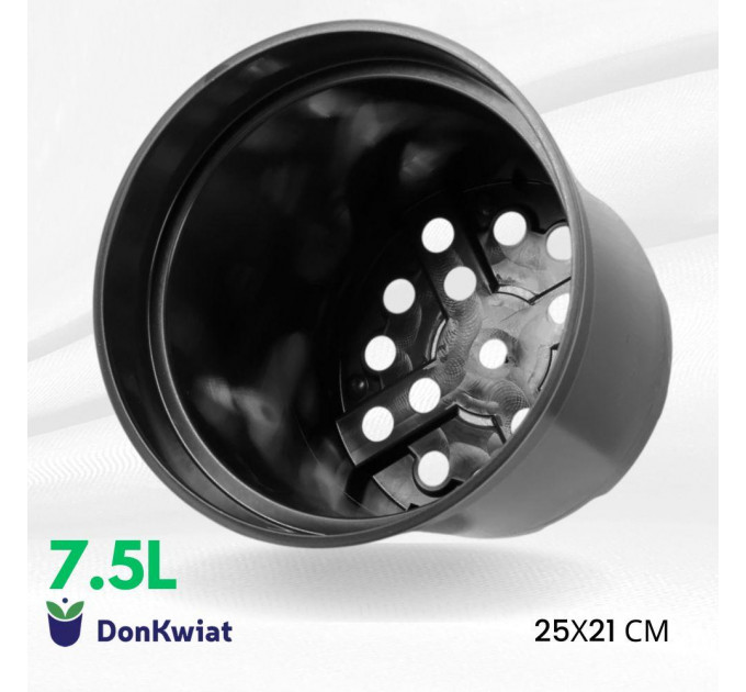 Горшок круглый 7.5 л 25*21, Donkwiat RS7.5R