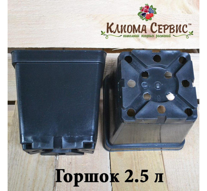 Горшок квадратный 2.5 л 15*15*16.5, Donkwiat S2.5