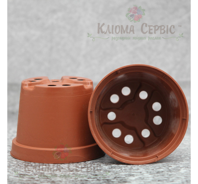 Горшок Kloda круглый 0,4 л (10*7,6) терракотовый