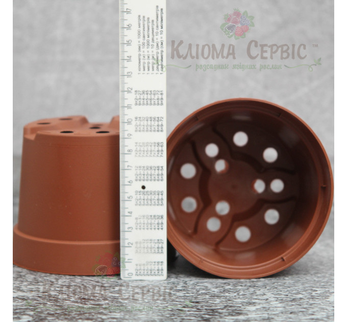 Горшок Kloda круглый 0,63 л (12*9) терракотовый