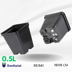 Горшок квадратный 0.5 л 9*9*9.6, Donkwiat S0.5A1 