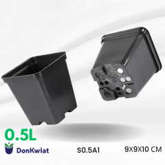 Горшок квадратный 0.5 л 9*9*9.6, Donkwiat S0.5A1 