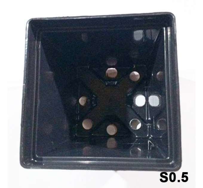 Горщик квадратний 0.5 л 9*9*10, Donkwiat, S0.5 (P9)