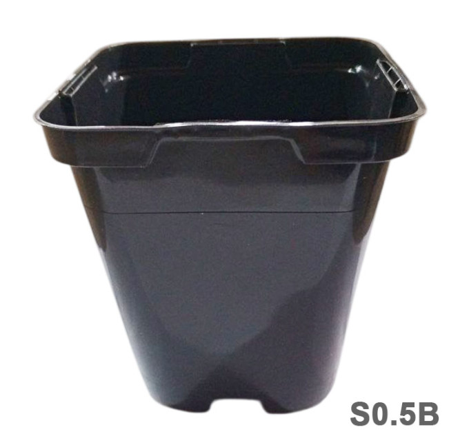 Горщик квадратний 0.5 л 9*9*9.6, Donkwiat S0.5B (P9)