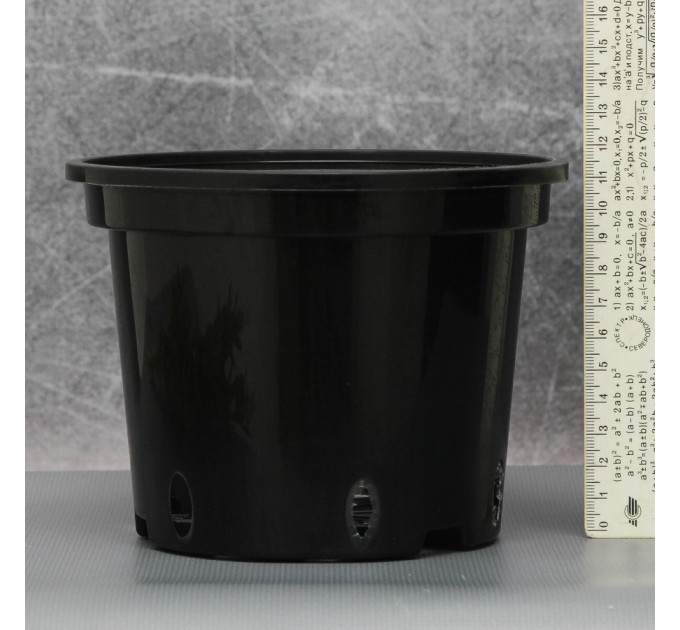 Горшок круглый 1,5 л. черный