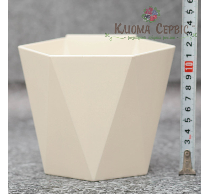 Горшок (кашпо) Хеца (110*120*130мм) Крем