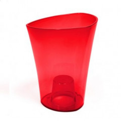 Горшок "Венус", прозоро-червоный